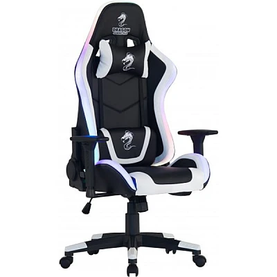 כיסא גיימרים Dragon דגם Space RGB צבע שחור לבן
