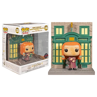 Funko Pop | בובת פופ Movies: Harry Potter - Ginny Weasley with Flourish & Blotts Diagon Alley Diorama (Special Edition) #139