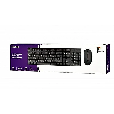  סט מקלדת ועכבר אלחוטי Protec DM510 2.4GHz