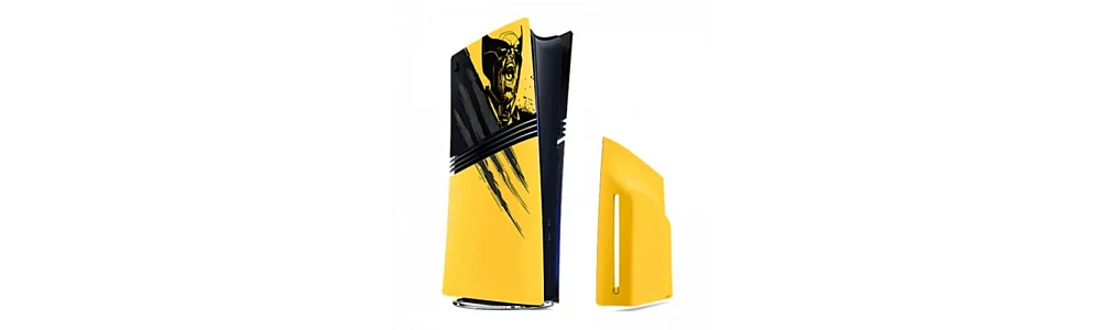 כיסוי מקורי לקונסולת PlayStation 5 Pro - Marvel's Wolverine Battle Yellow Limited Edition כיסוי מקורי לקונסולת PlayStation 5 Pro - Marvel's Wolverine Battle Yellow Limited Edition