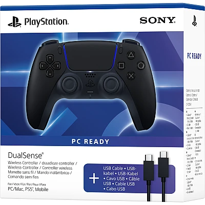 בקר אלחוטי למחשב ולקונסלה Sony PS5 DualSense V3 Controller עם כבל USB-C - צבע שחור