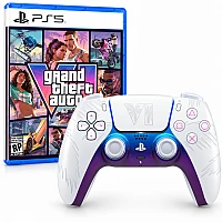 Grand Theft Auto VI ל-PS5 + בקר אלחוטי DualSense GTA VI White Limited Edition