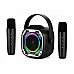 ערכת קריוקי Livo Music עם 2 מיקרופונים ורמקול תאורה RGB