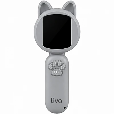 מיקרוסקופ דיגיטלי נייד לילדים Livo עם מסך 2 אינץ' – אפור