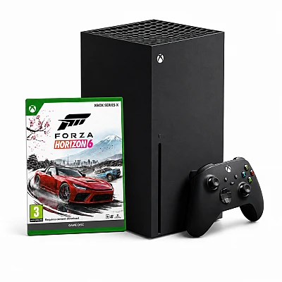 Xbox Series X 1TB – קונסולת משחקים אקס בוקס סירייס אקס כולל משחק Forza Forza Horizon 6. שנתיים אחריות יבואן רשמי