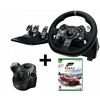 חבילת Logitech G920 עם דוושות, גיר הילוכים ו-Forza Horizon 6 ל-Xbox Series X