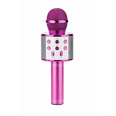 מיקרופון קריוקי אלחוטי Livo Music ורוד