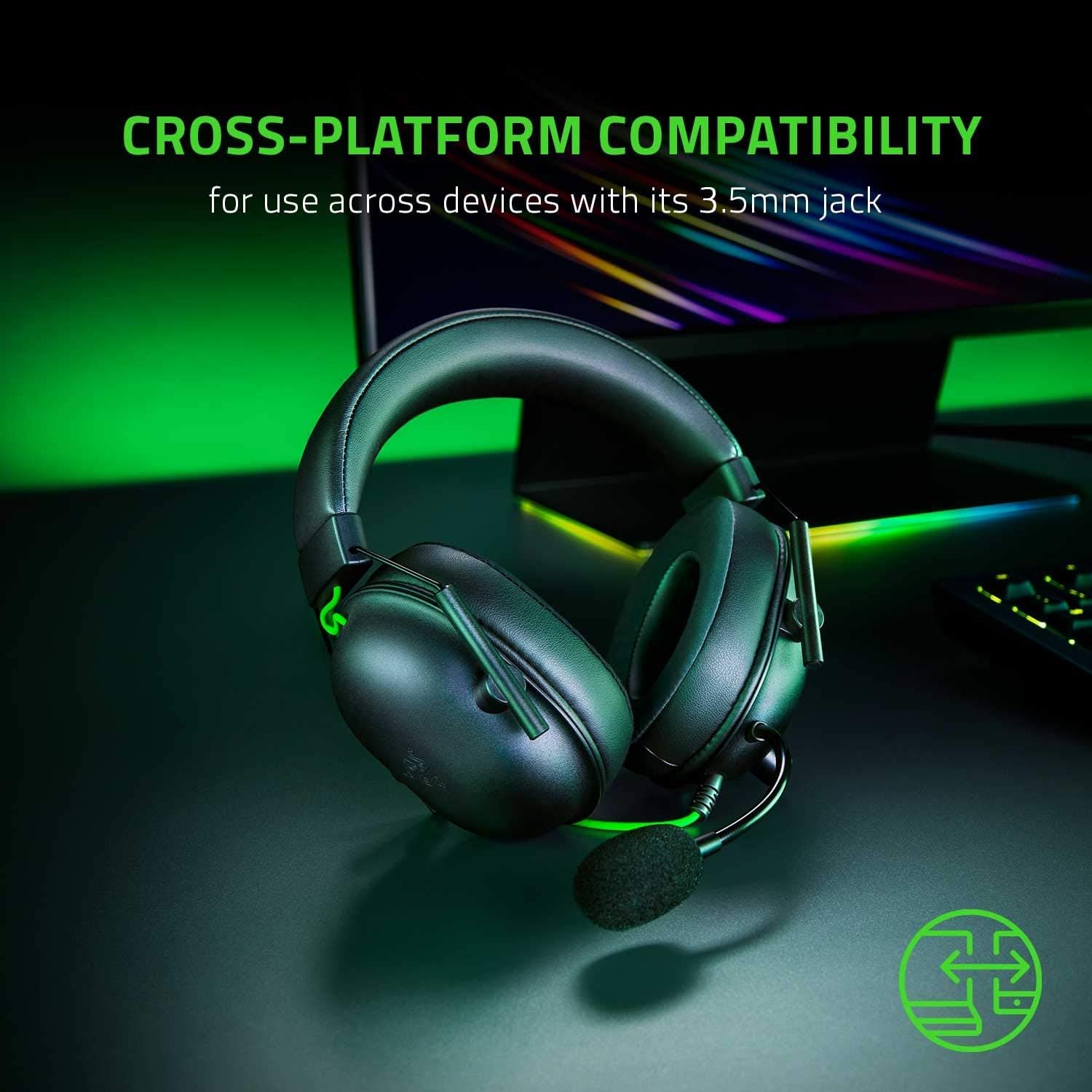 Razer BlackShark V2 X שחור – דרייברים Razer TriForce 50mm